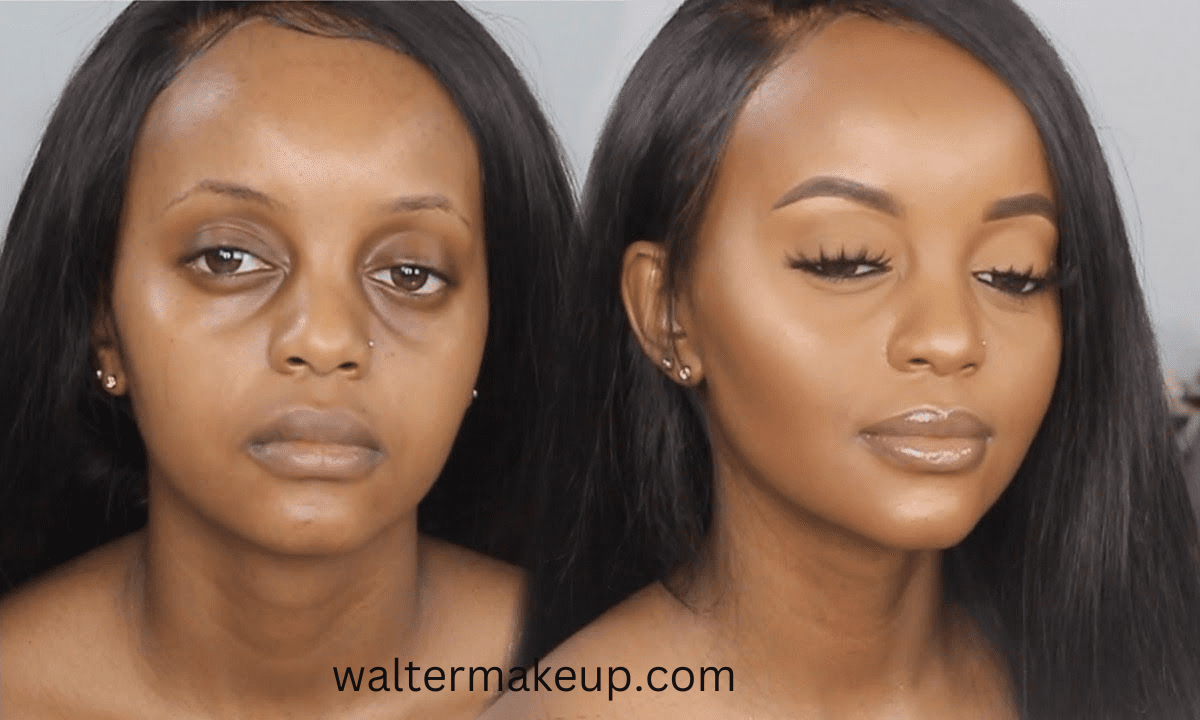 Simple everyday makeup for dark skin
