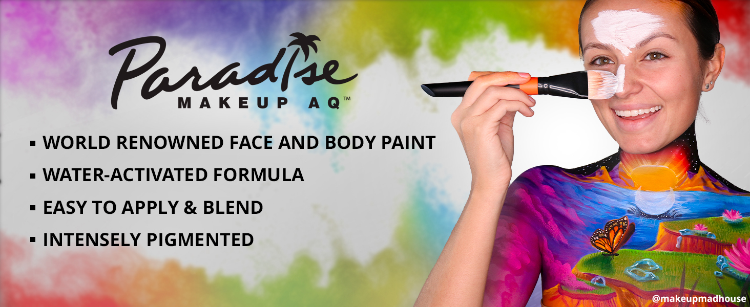 Mehron Makeup Paradise Paint – Professional Grade Black Face and Body Paint